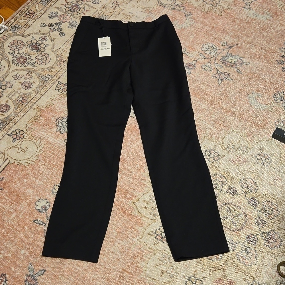 Zadig & Voltaire Black Pomelo Wool Tailored Dress Pants - Size Eur 40 US 10